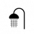 Picto de douche, couleur noire, symbolisant le nombre de salle de bain de l'appartement
