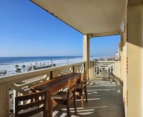 Vue depuis la terrasse de l'appartement numero4 de la residence Pasino