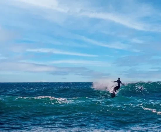 un surfeur dans la vague